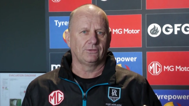 Replay: Port Adelaide coach Ken Hinkley speaks on the concussion storm