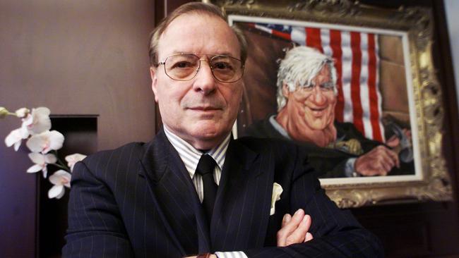 Political cartoonist Ranan Lurie at his office on New York’s Park Avenue. Picture: Getty Images