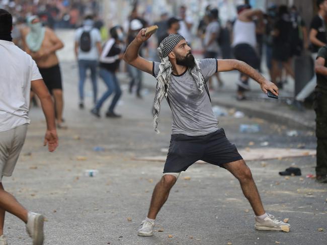 The people of Lebanon have taken to the streets in anti-government protests. Picture: AFP