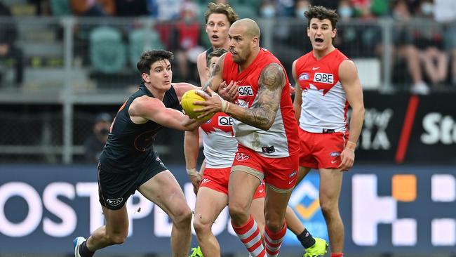 Lance Franklin will be striving to kick his 1000th career goal against Sydney’s arch rivals in Round 1. Picture: AFL Photos/Getty Images