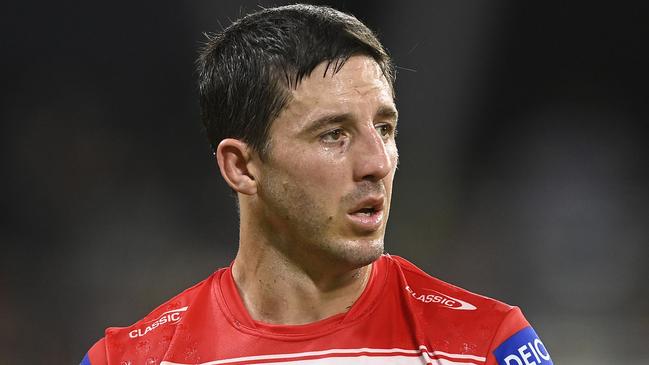 TOWNSVILLE, AUSTRALIA - MAY 13: Ben Hunt of the Dragons loduring the round 11 NRL match between North Queensland Cowboys and St George Illawarra Dragons at Qld Country Bank Stadium on May 13, 2023 in Townsville, Australia. (Photo by Ian Hitchcock/Getty Images)