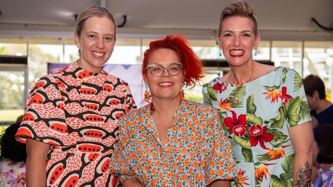 Amelia Vellar, Tree Gillam and Amber Garden at the October Business Month 2023 in Mindil Beach Casino Resort, Darwin. Picture: Pema Tamang Pakhrin