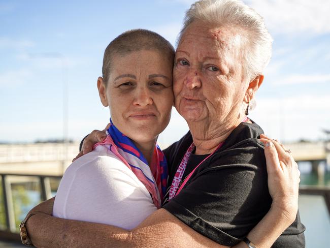 Nicola Sammut with Aunt Joyce Grech at the Mackay Mother's Day Classic fun run 2021. Heidi Petith