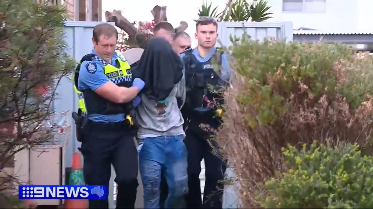 One of the boys was arrested at the Jackson Wilding Reserve and the other was found hiding in a bush on Edmondson Crescent. Picture: Nine News