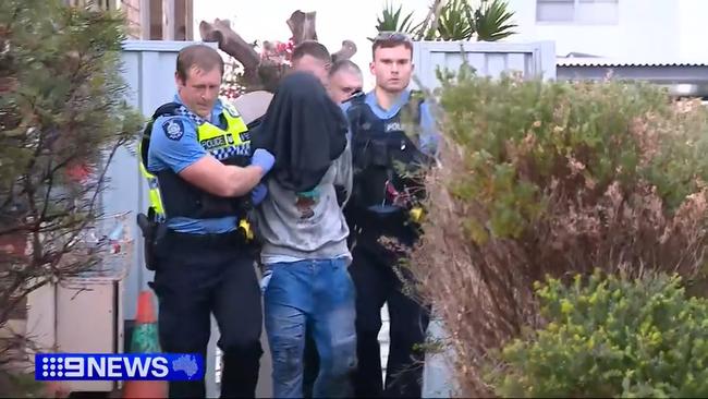 One of the boys was arrested at the Jackson Wilding Reserve and the other was found hiding in a bush on Edmondson Crescent. Picture: Nine News