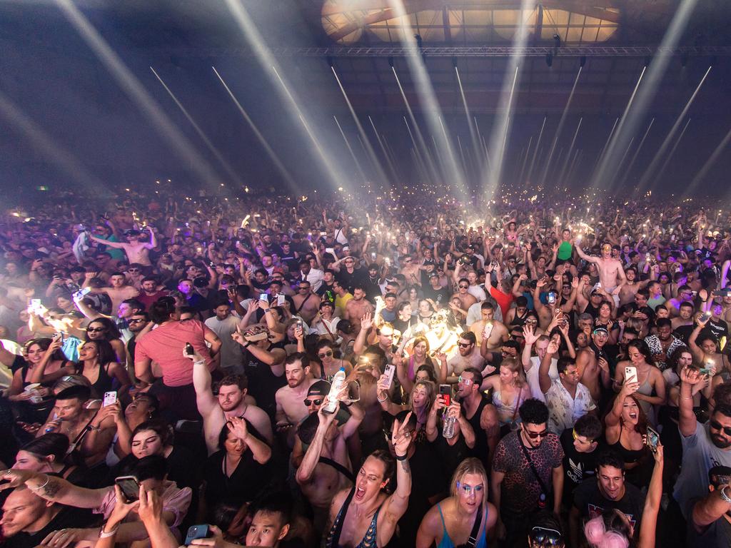 Revellers at the Transmission festival.