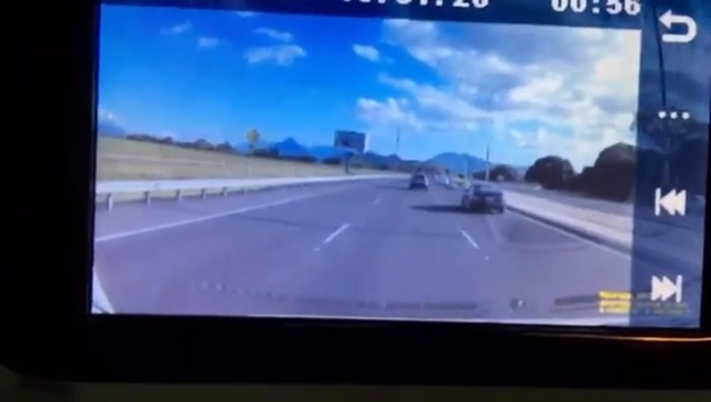 Car driving the wrong way on the Bruce Highway
