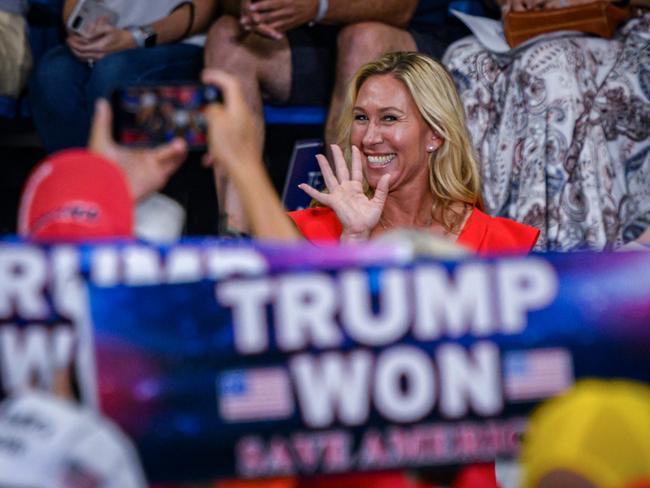 Marjorie Taylor Greene has been touted as a potential vice presidential candidate on a ticket with Donald Trump. Picture: AFP