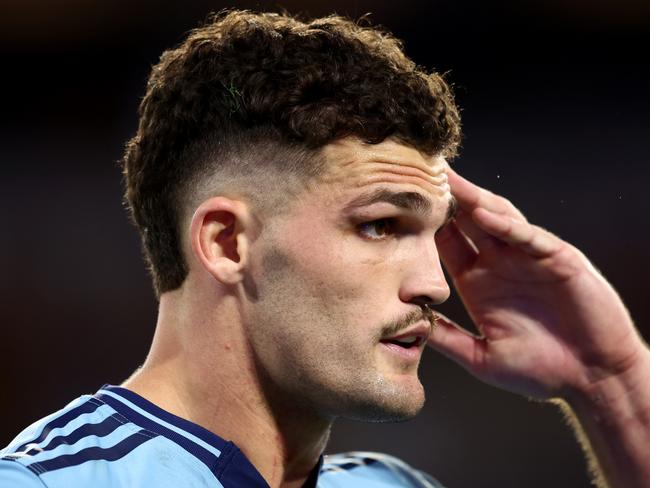 Nathan Cleary hasn’t ruled out an eventual switch to rugby union. Picture: Chris Hyde/Getty Images