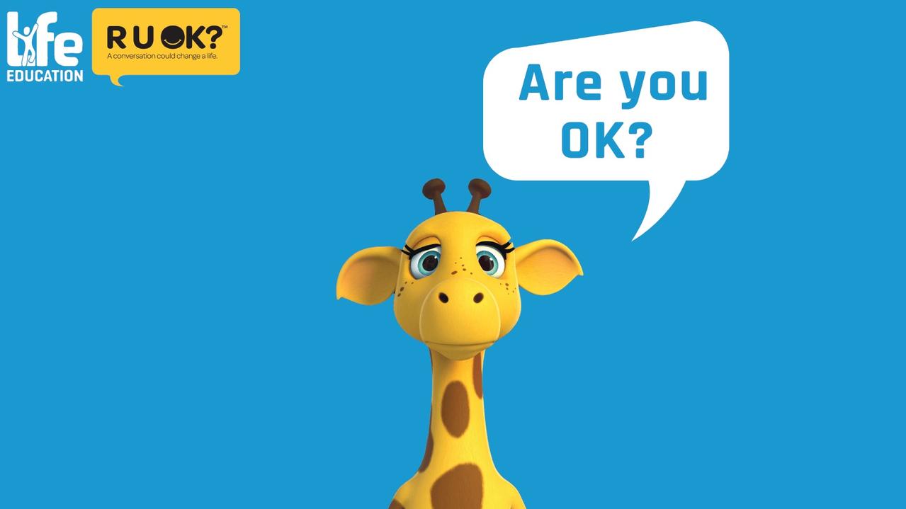 Healthy Harold says it’s important we look after ourselves and each other, especially on R U OK? day. Picture: Life Ed