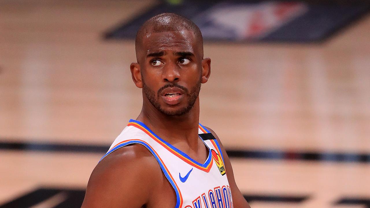 Chris Paul could end up at the Knicks. (Photo by Mike Ehrmann/Getty Images)