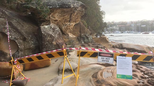 Works being done to Cathedral Rock.