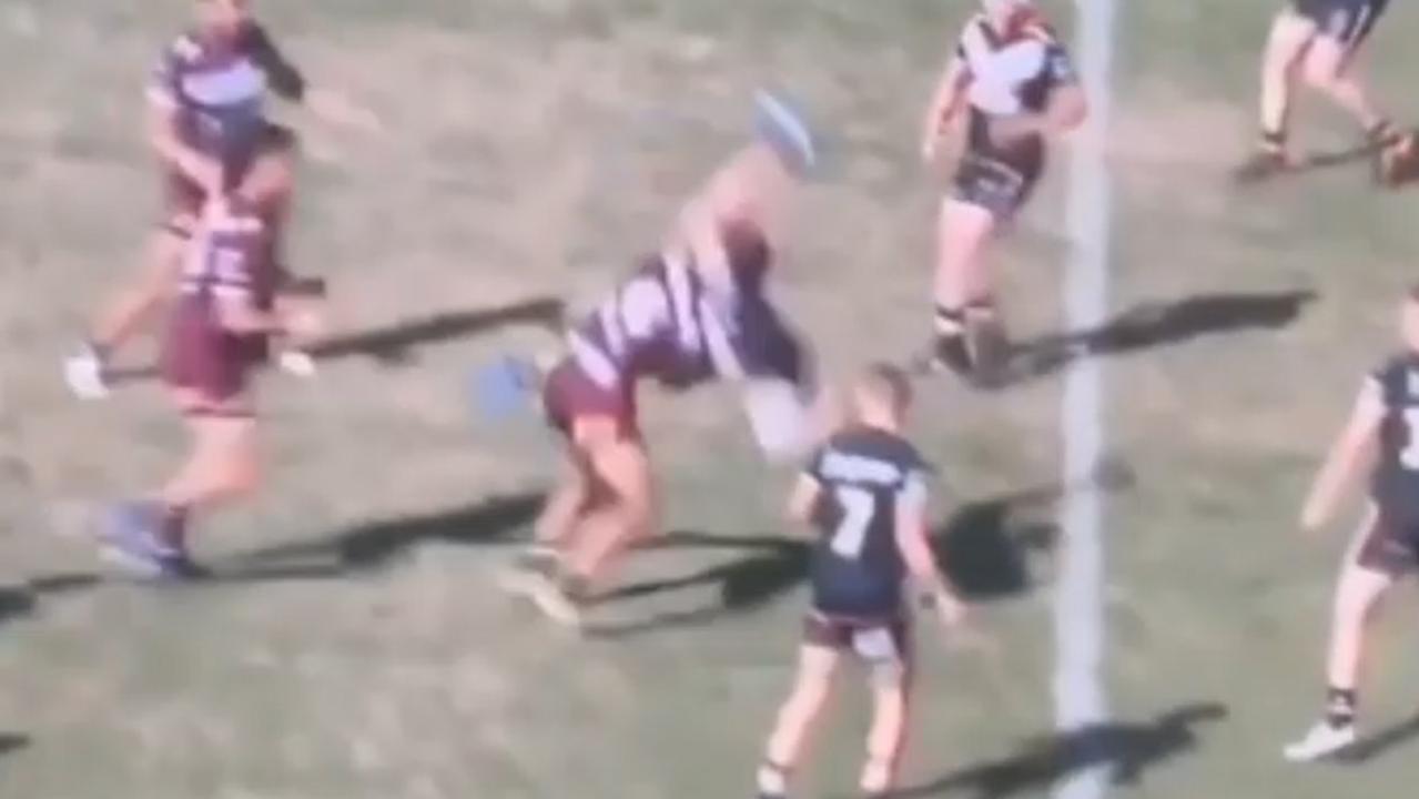 The tackle that reignited bitter rugby league feud.