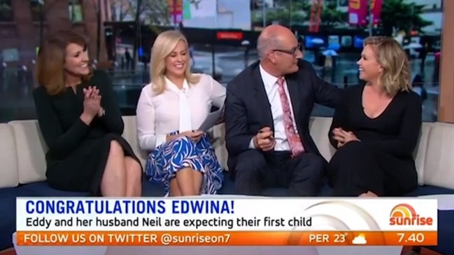 Edwina Bartholomew announces her pregnancy (Sunrise)