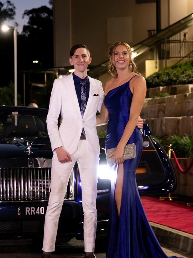 Aidan Bradford and Olivia Parnaby. Hillcrest Christian College 2020 school formal. Photo: Supplied