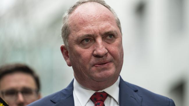 Barnaby Joyce has put to bed rumours of a change to the Inland Rail route through the Condamine flood plain. Picture: NCA NewsWire / Martin Ollman