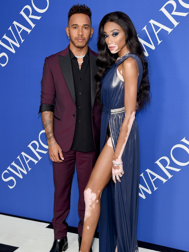 Lewis Hamilton and Winnie Harlow attend the 2018 CFDA Fashion Awards at Brooklyn Museum in New York City on June 4, 2018. Photo: Dimitrios Kambouris/Getty Images