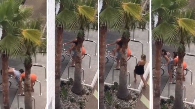 New video has emerged capturing the two women during their obscene acts. 