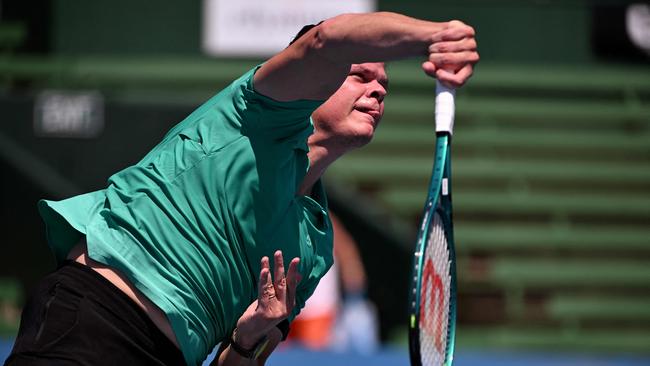 Canada's Milos Raonic has had effectively two years out of the sport as he looks to make his comeback at the Australian Open. Picture: William West / AFP.