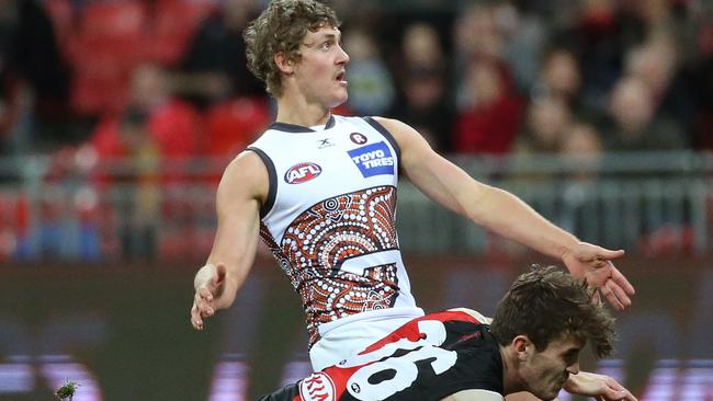 Harry Perryman in action for GWS. Picture: AAP Images