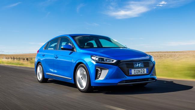 The Hyundai Ioniq returned 5.0L/100km, more than the rating label claim but similar to a Toyota Camry Hybrid.