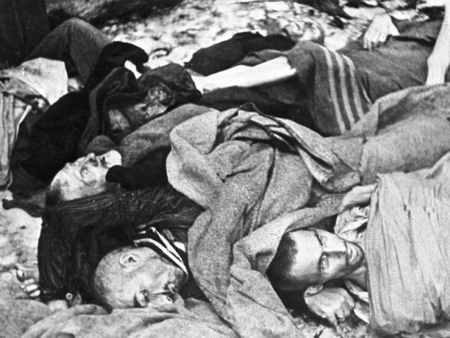 The bodies of Auschwitz prisoners.