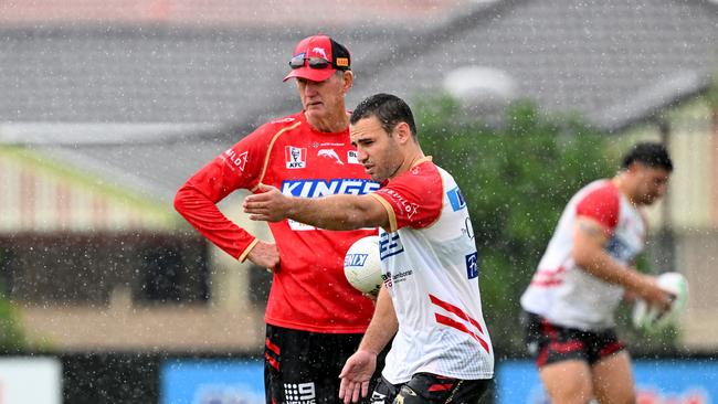 Sean O'Sullivan and Wayne Bennett are finally working together after being kept apart at the Broncos. Picture: Getty Images.