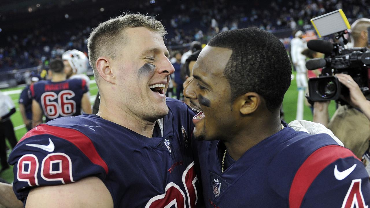 Will Fuller and DeAndre Hopkins of the Houston Texans celebration