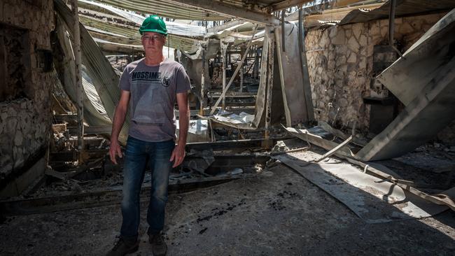 The Chase Cafe owner Joe Tippett lost his premises in the Kangaroo Island fires. Picture: Sean McGowan