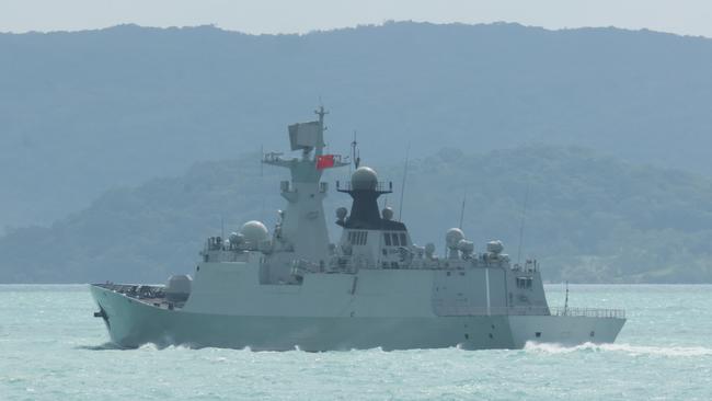 25 FEBRUARY 2025. The Defence Department has released more pictures of the Chinese warships in the Tasman Sea, which have now moved back into Australia's EEZ and are roughly 300 kilometres east of Hobart.  Peopleâs Liberation Army-Navy Jiangkai-class frigate Hengyang. *** Local Caption *** As part of Australiaâs whole-of-government maritime border protection efforts, Defence routinely monitors all maritime traffic in our Exclusive Economic Zone and maritime approaches. Australia respects the right of all states under international law to exercise freedom of navigation and overflight in international waters and airspace, just as we expect others to respect our right to do the same.  Picture: Australian Defence Force