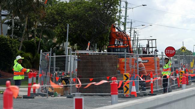 Work on stage three of the light rail from Broadbeach to Burleigh.