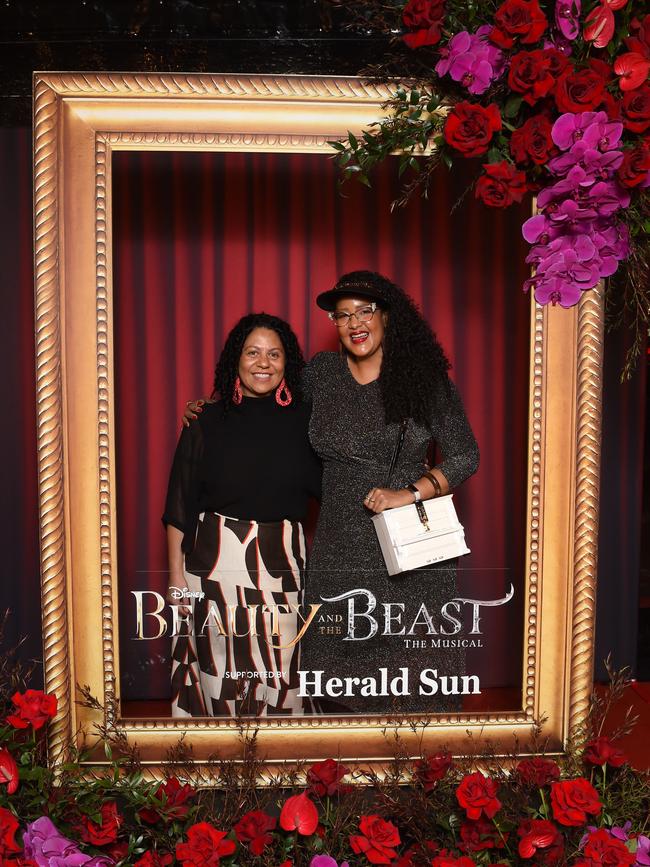 Opening night: Beauty and The Beast at Her Majestys Theatre, Melbourne. (L-R) Torika Bolatagici and Stephanie Kabanyana Kanyandekwe. Picture: Josie Hayden