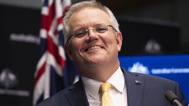 Prime Minister Scott Morrison says some domestic travel is parting of returning to a ‘COVID safe economy’. fPicture: Rohan Thomson/Getty