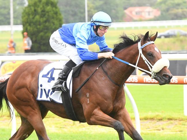 Eneeza ridden by Damian Lane wins the ive > Merson Cooper Stakes at Caulfield Racecourse on December 02, 2023 in Caulfield, Australia. (Photo by Brett Holburt/Racing Photos via Getty Images)