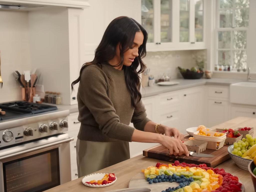 Some of the concepts, such as this demonstration of how to make a rainbow fruit platter, were panned. Picture: Netflix