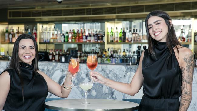 Larissa Figueiredo and Larissa Macedo as Nineteen At The Star have won the best nightclub on the Gold Coast competition. Picture: Glenn Campbell