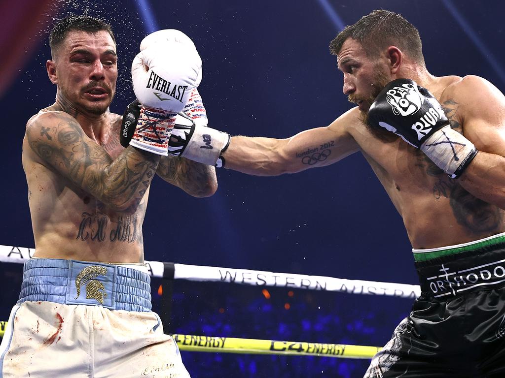 Kambosos was outgunned by Vasiliy Lomachenko. Picture: Top Rank/Mikey Williams