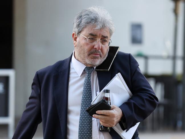 Barrister Sam Di Carlo arriving at District Court, Brisbane. Picture: Liam Kidston