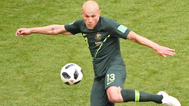 Aaron Mooy won’t be facing Kuwait next week. Picture: AFP.