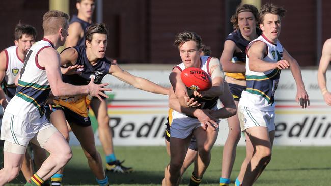 The Tassie Mariners in action against Bendigo in the TAC Cup last year. Picture: LUKE BOWDEN