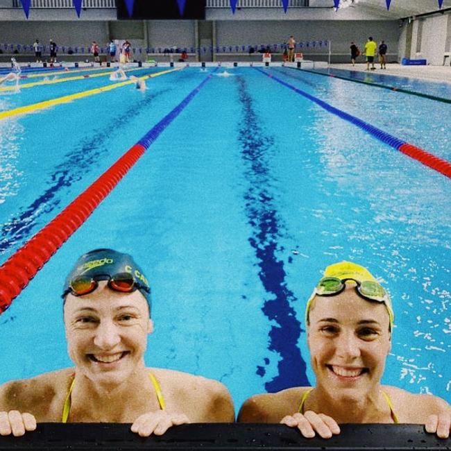 Cate and Bronte Campbell at the start of their Tokyo campaign (Picture: Instagram)