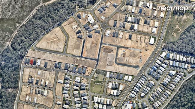 The suburban development around Coomera. Photo: Nearmap.