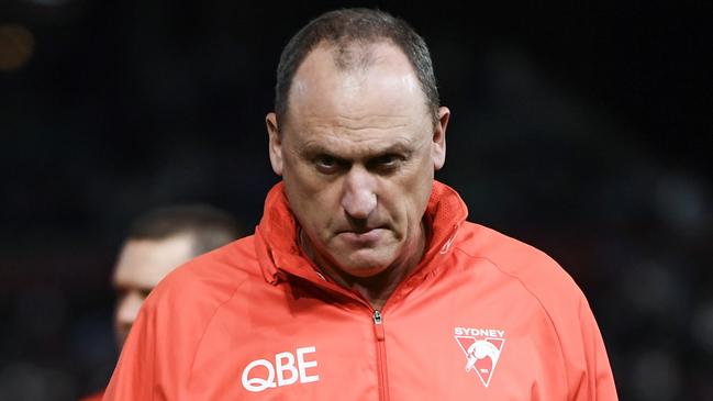 Swans coach John Longmire has to come up with some answers. Picture: Mark Brake/Getty Images