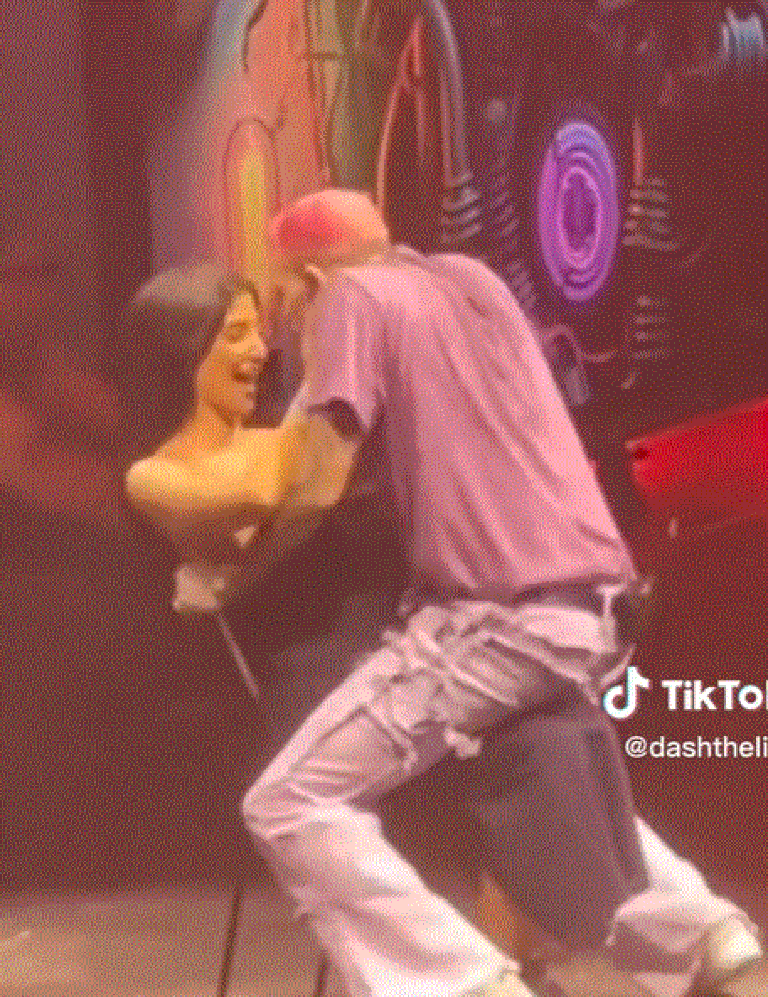 Chris Brown giving the controversial lap dance. Picture: TikTok