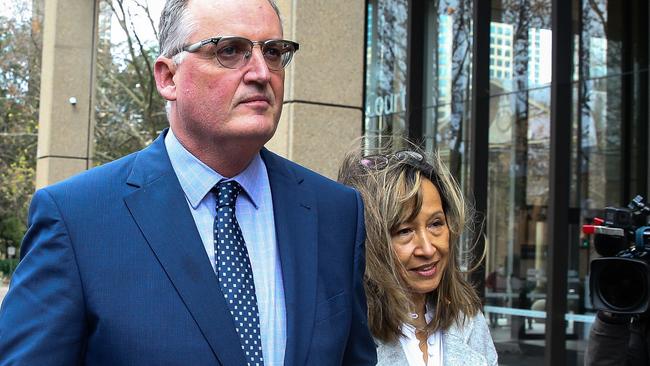 The Australian investigative journalist Hedley Thomas outside the Supreme Court in Sydney after giving evidence at the Chris Dawson murder trial. Picture: NCA Newswire/ Gaye Gerard