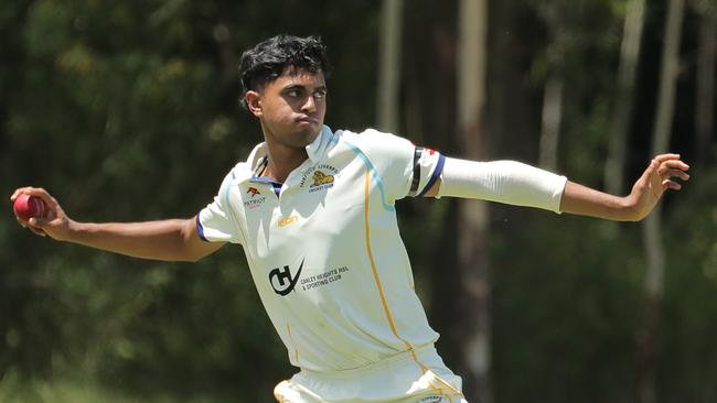 Yuva Nishchay of the Lions fields the ball during round 5 of the NSW Premier Grade cricket match between Fairfield Liverpool DCC and St George DCC at Rosedale Oval on November 19, 2022. (Photo by Jeremy Ng / Daily Telegraph NewsLocal)