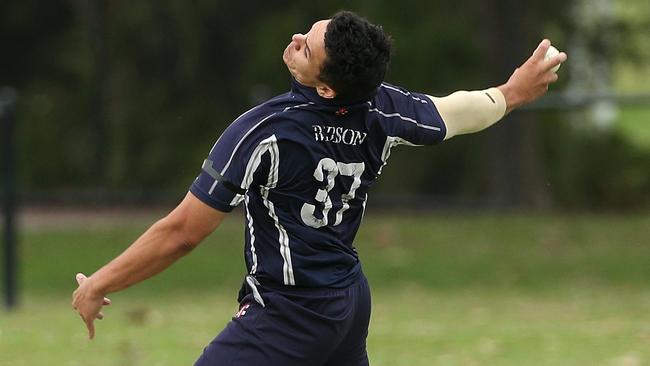 Matthew Wilson collected three wickets in Round 1. Picture: Hamish Blair