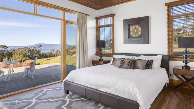 Even the bedrooms offer sweeping views. Picture: Jonas Haag