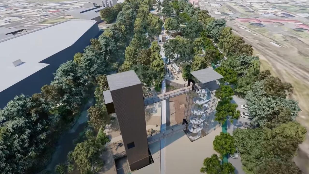 Flyover concept shots of the upcoming $60m Toowoomba Railway Parklands project in the CBD.