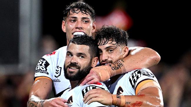 Adam Reynolds was all smiles after he destroyed the Eels in round 8. Picture; Bradley Kanaris/Getty Images